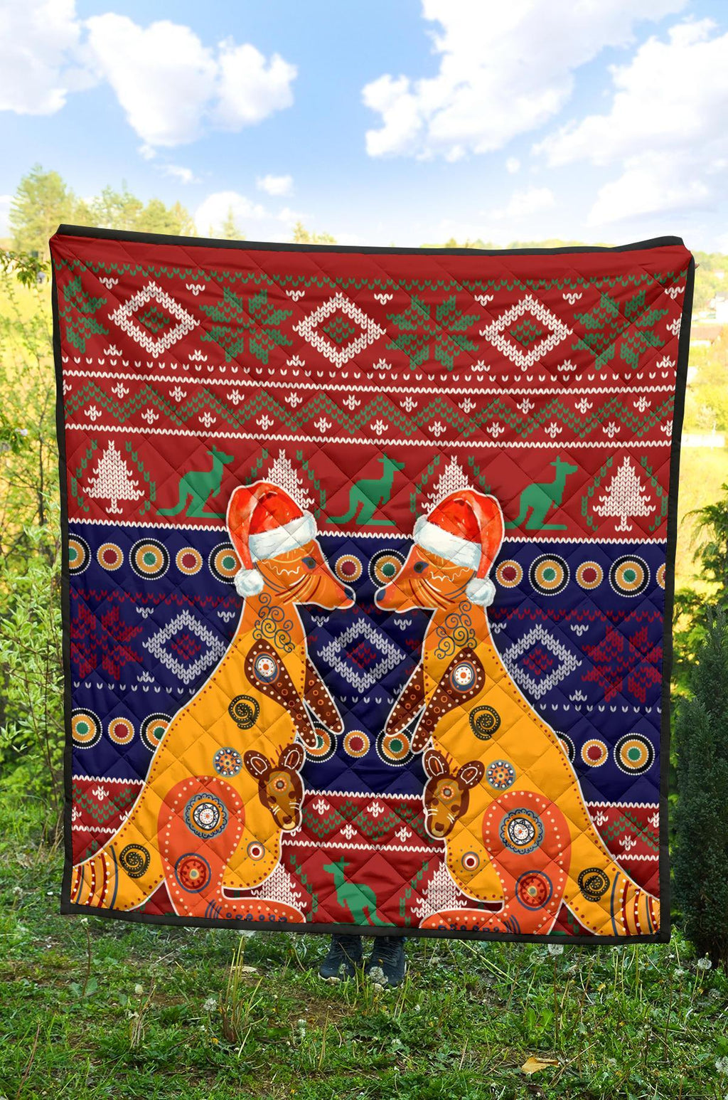 christmas-premium-quilt-mother-kangaroo-in-christmas