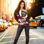 Australia Women's Off Shoulder Sweater Queensland Reds Lest We Forget - Koala - Vibe Hoodie