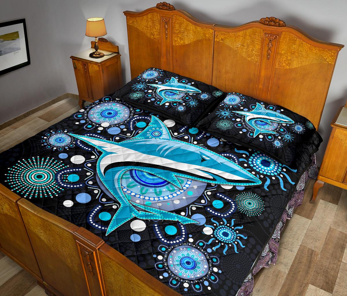 cronulla-quilt-bed-set-sharks-indigenous