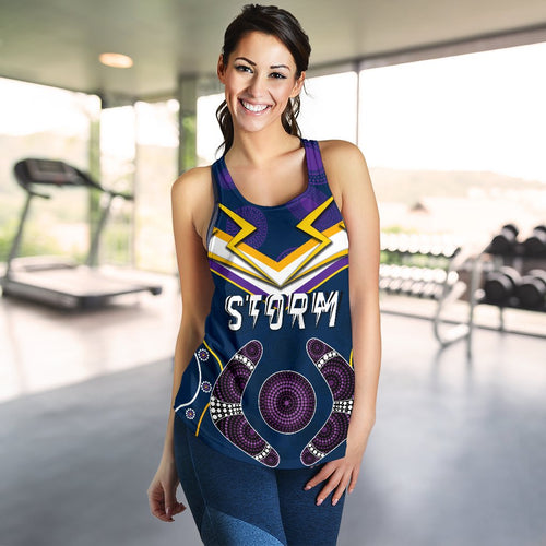 Storm Women Racerback Tank Melbourne Indigenous Champion - Vibe Hoodie