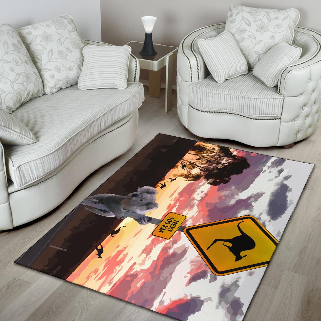 area-rug-koala-rug-kangaroo-sign-sunset-landscape-art