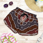 Aboriginal Shorts, Indigenous Dot Painting Short Women 03 - Vibe Hoodie