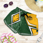 Women's Shorts - Aussie Flag (Green) - Vibe Hoodie
