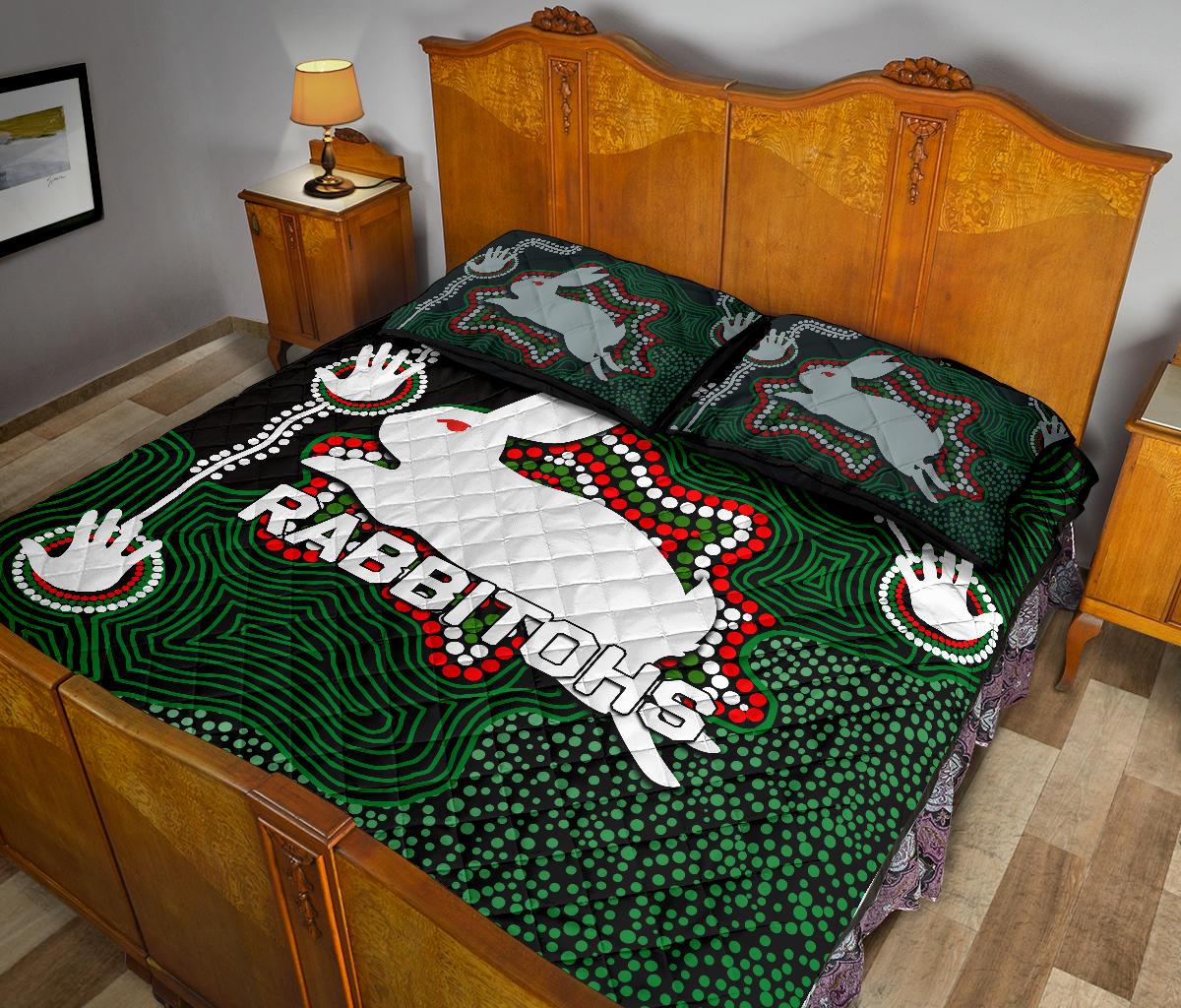 rabbitohs-quilt-bed-set-aboriginal-2
