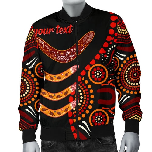 aboriginal-personalised-mens-bomber-jacket-aboriginal-boomerangs-with-dot-painting-pattern