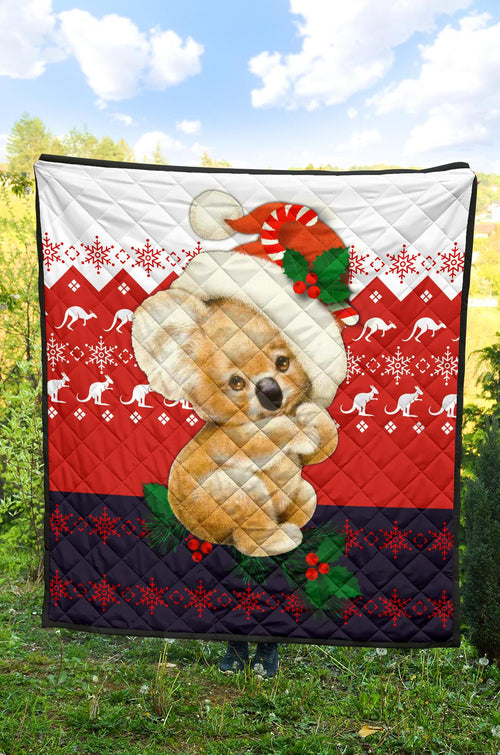 christmas-premium-quilts-koala-coverlets-kangaroo-symbol-snowflakes