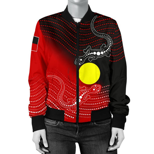 aboriginal-womens-bomber-jacket-two-indigenous-lizard