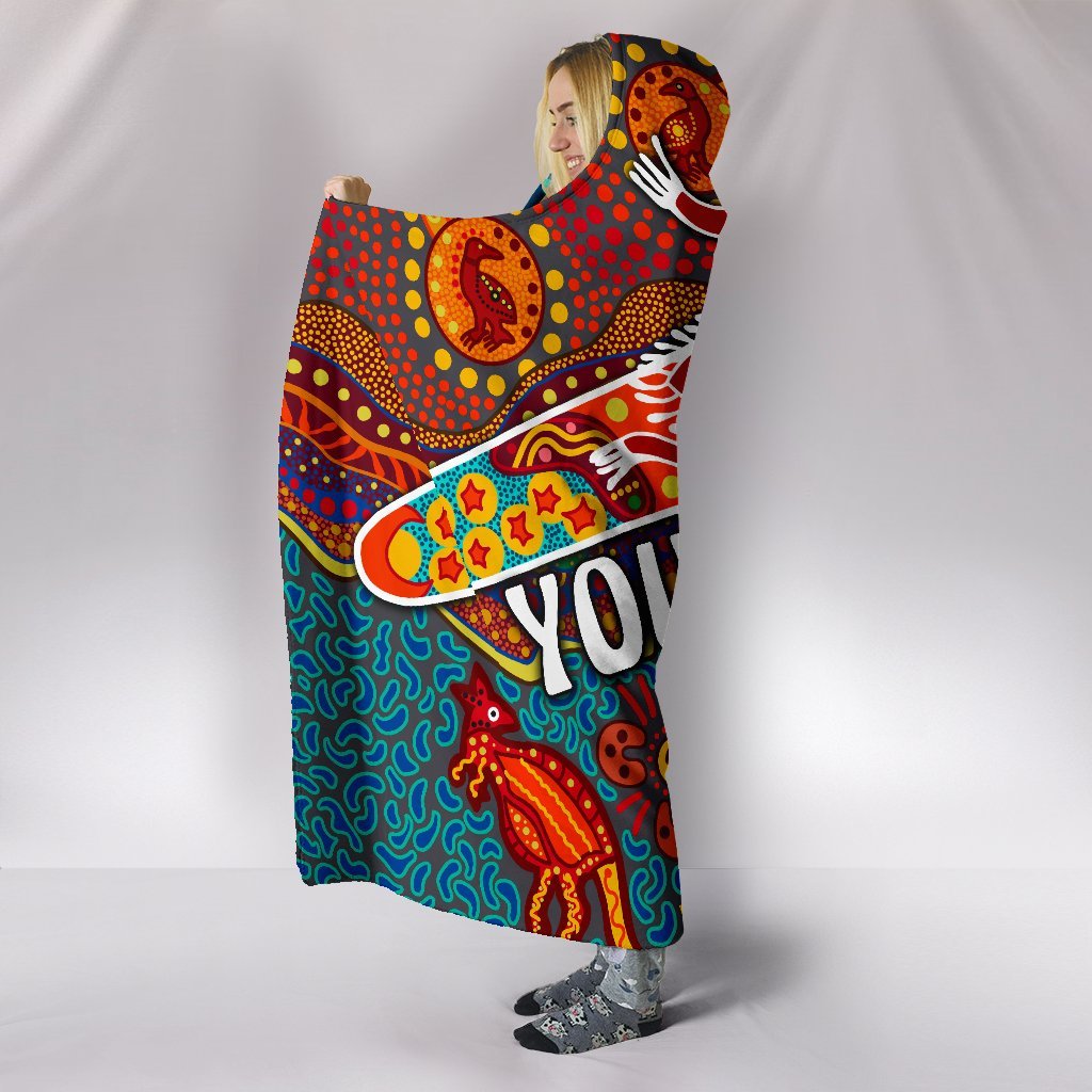 aboriginal-personalised-hooded-blanket-indigenous-boomerang