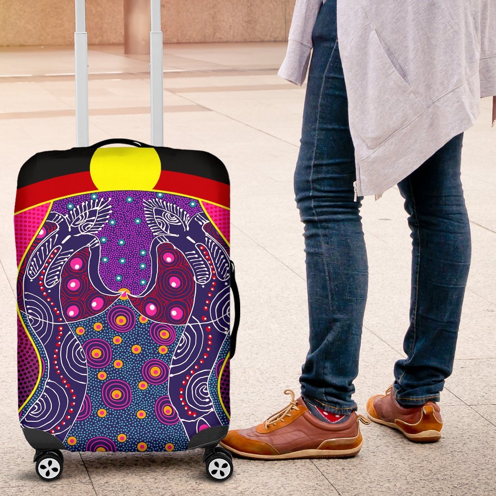 luggage-cover-aboriginal-sublimation-dot-pattern-style-violet