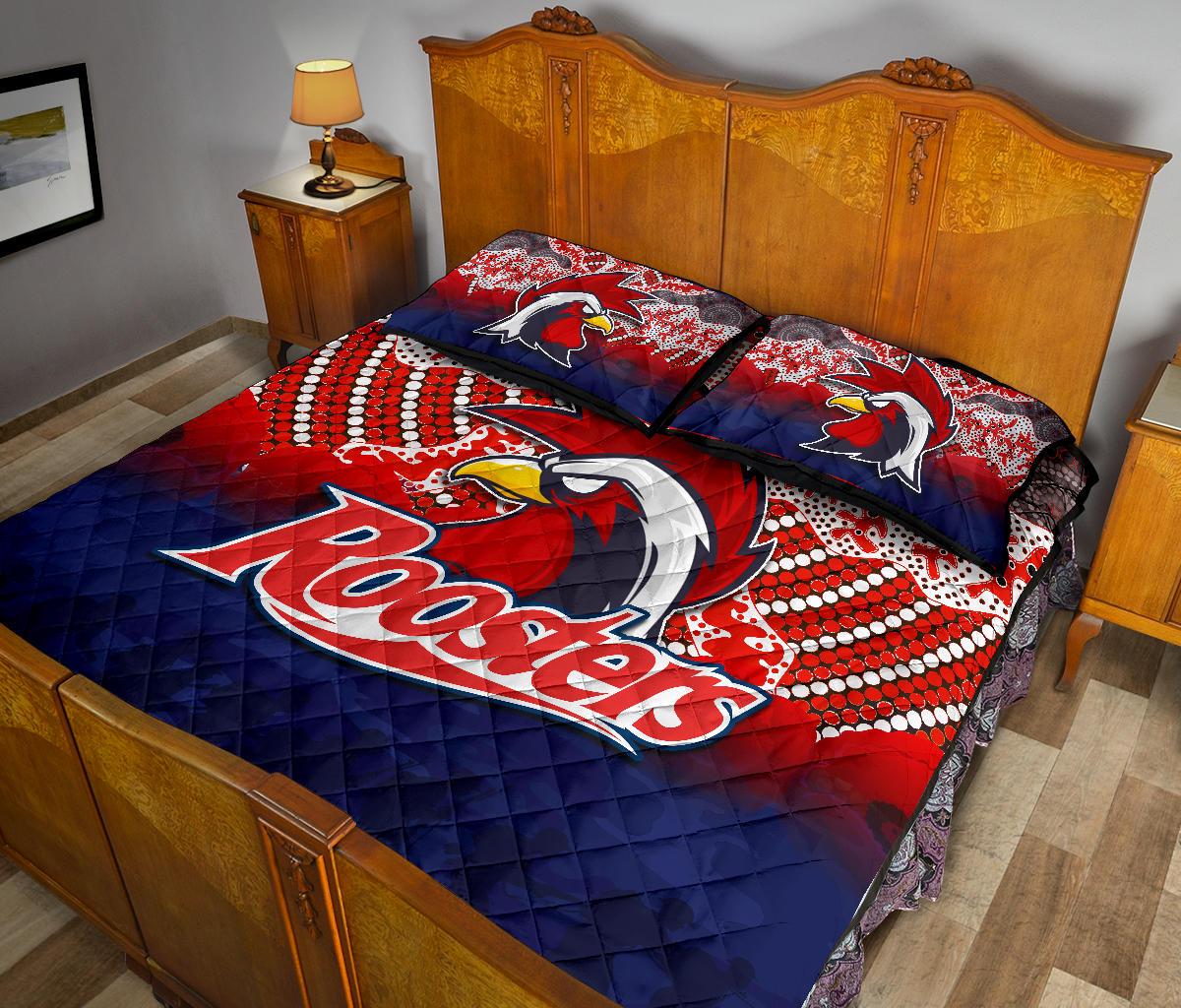 roosters-quilt-bed-set-anzac-day-aboriginal