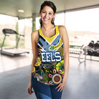 Parramatta Eels Women Racerback Tank Aboriginal Ethnic Style - Vibe Hoodie