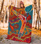 aboriginal-premium-blanket-indigenous-boomerang