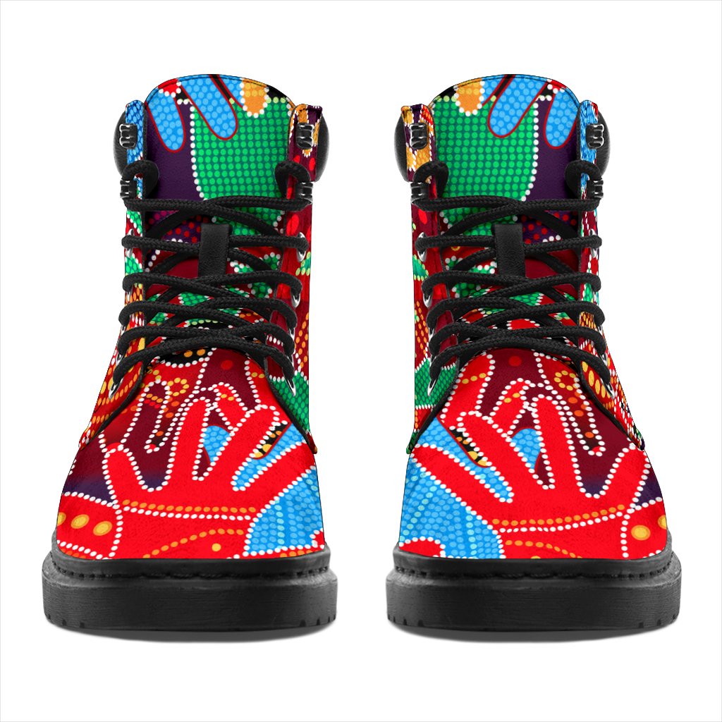 aboriginal-all-season-boots-koala-and-hand-art-dot-painting-boots