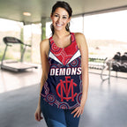 Demons Indigenous Women Racerback Tank Melbourne Fancy - Vibe Hoodie