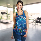 Naidoc Sharks Women Racerback Tank Cronulla Aboriginal Style - Vibe Hoodie