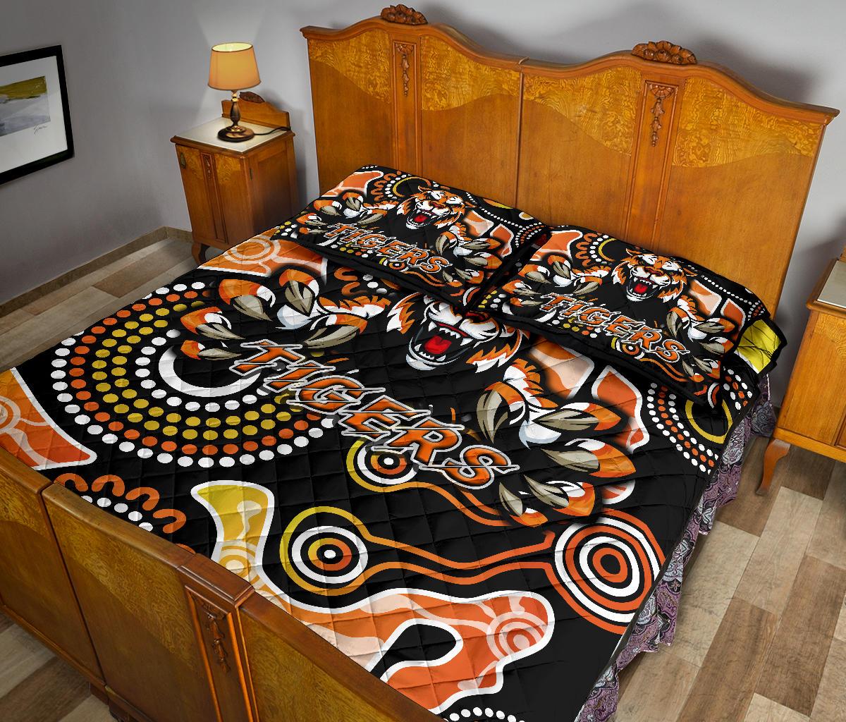 wests-quilt-bed-set-rugby-tigers-indigenous