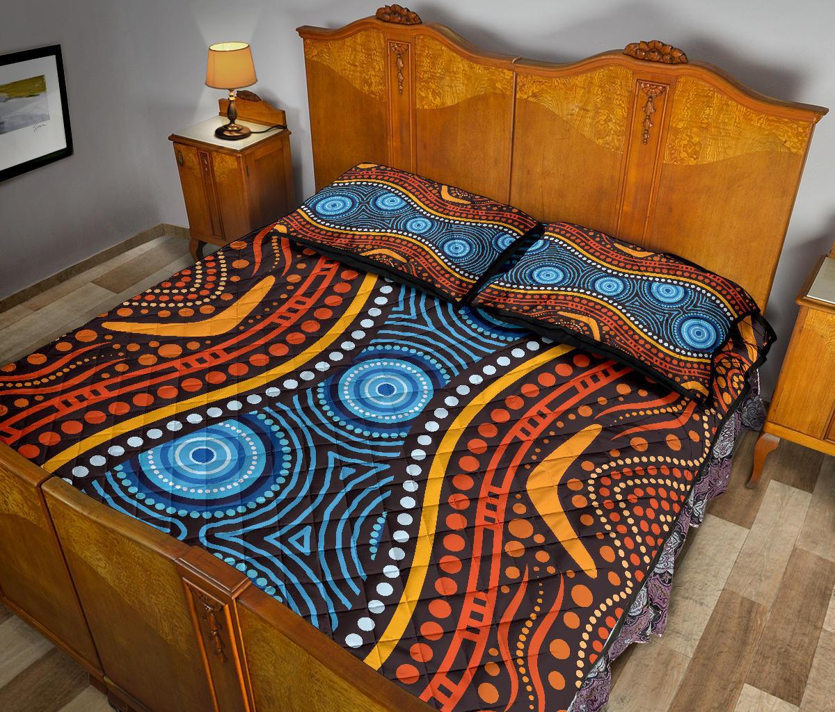 aboriginal-quilt-bed-set-boomerang-circle-dot-painting-art-ver01