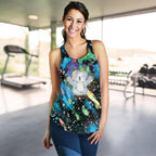 Racerback Tank - Koala Top Tank Meditating Color Art - Women - Vibe Hoodie