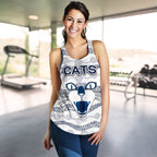 Geelong Women Racerback Tank Cats Indigenous - White - Vibe Hoodie