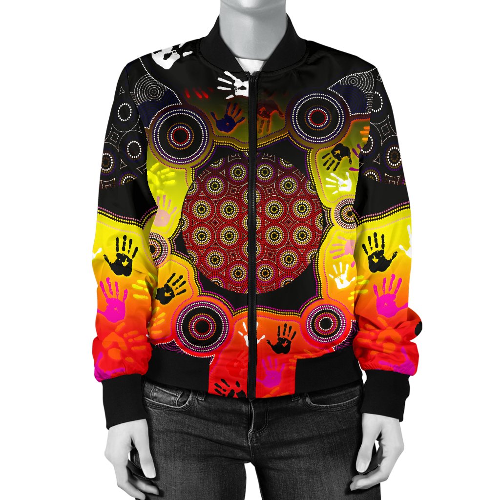 aboriginal-womens-bomber-jacket-indigenous-circle-dot-painting-hand-art