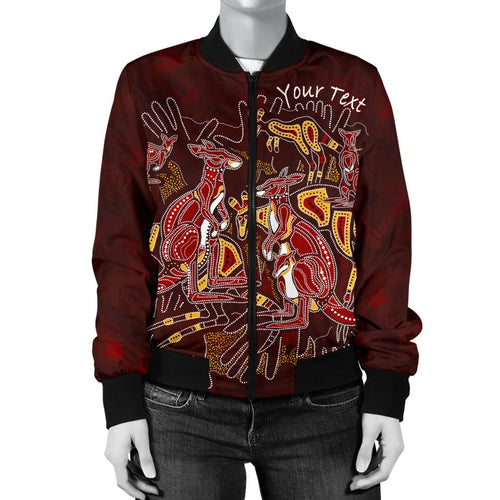 custom-aboriginal-womens-bomber-jacket-kangaroo-family-with-hand-art