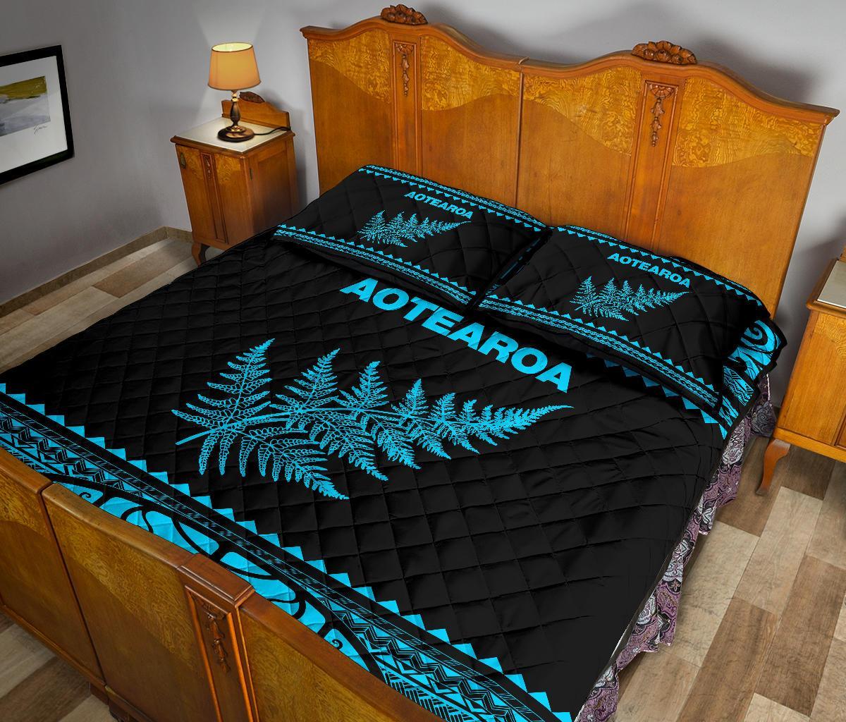 aotearoa-new-zealand-maori-quilt-bed-set-silver-fern-blue