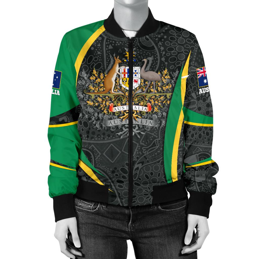 aboriginal-bomber-jacket-women-australia-coat-of-arms-aussie-spirit-green