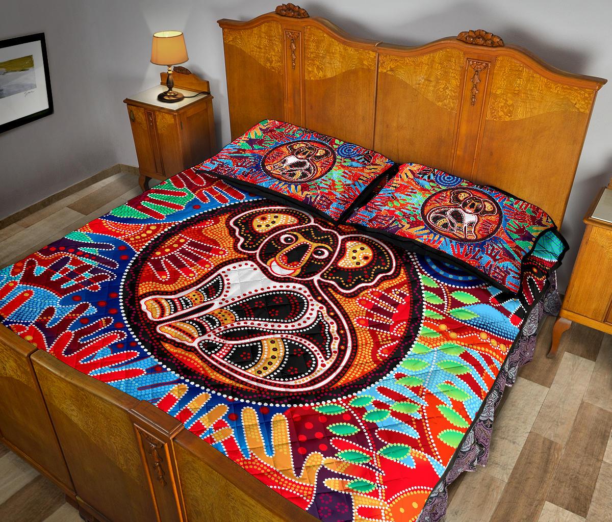 aboriginal-quilt-set-cover-koala-and-hand-art-dot-painting-quilt-bed-set