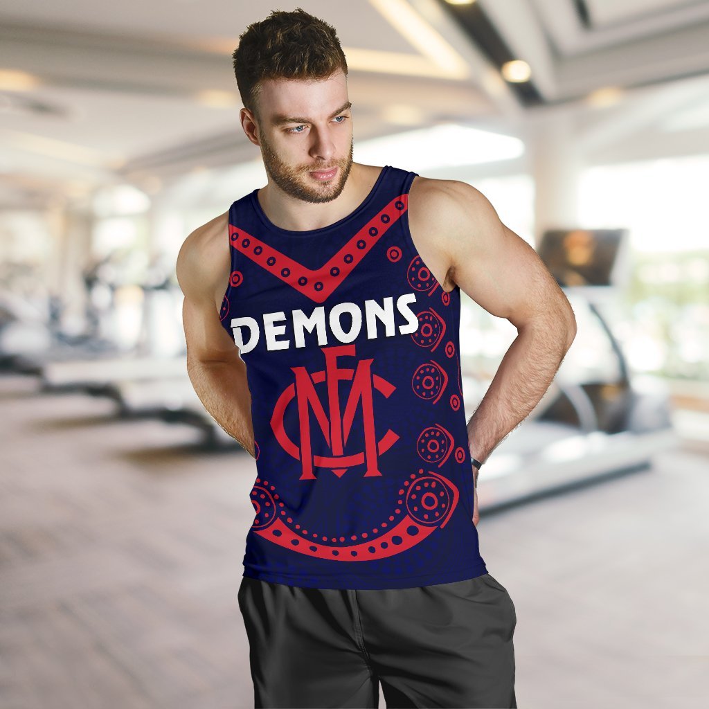 combo-men-tank-top-and-men-short-melbourne-demons-indigenous-football