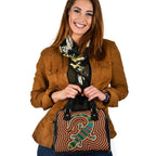 Aboriginal Shoulder Handbag, Lizard Dot Painting Patterns - Vibe Hoodie
