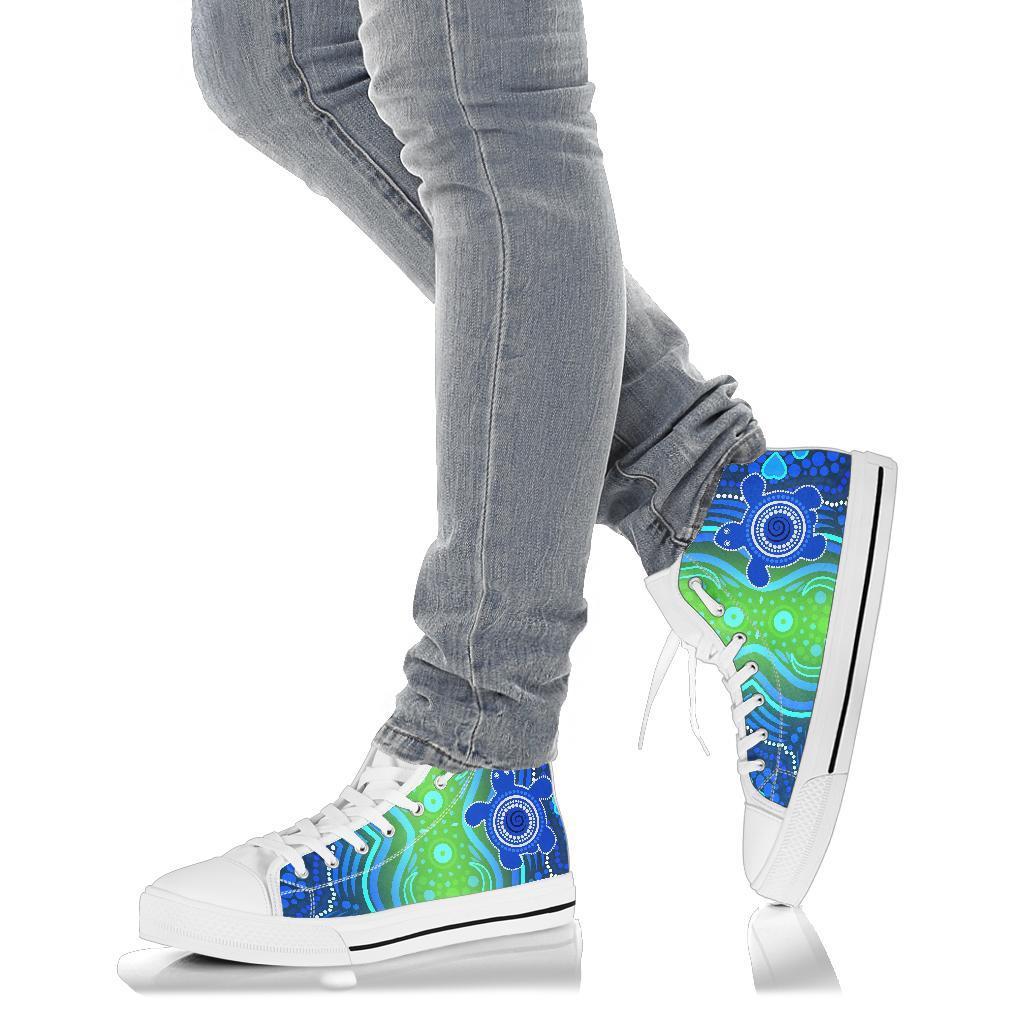 aboriginal-high-top-shoe-a-aboriginal-turtle-family