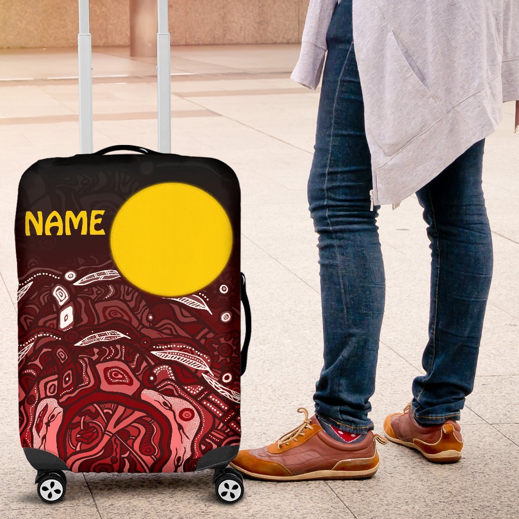 custom-text-aboriginal-luggage-cover-red-landscape