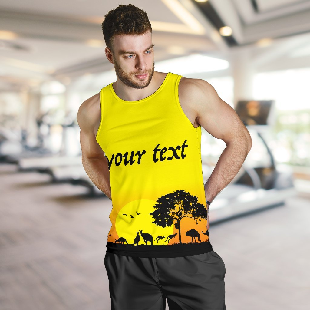 custom-text-mens-tank-top-sunset-australia-view