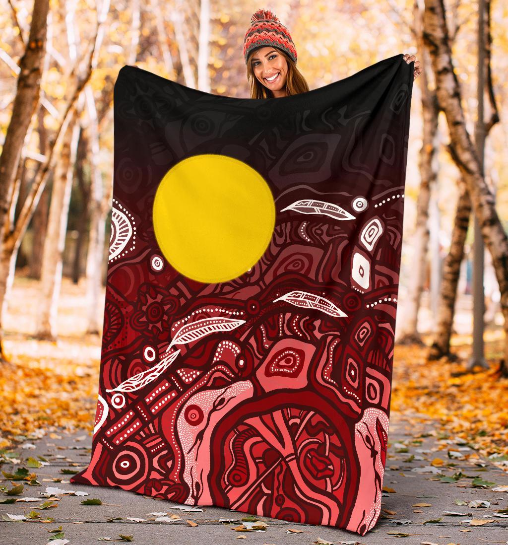 aboriginal-premium-blanket-red-landscape