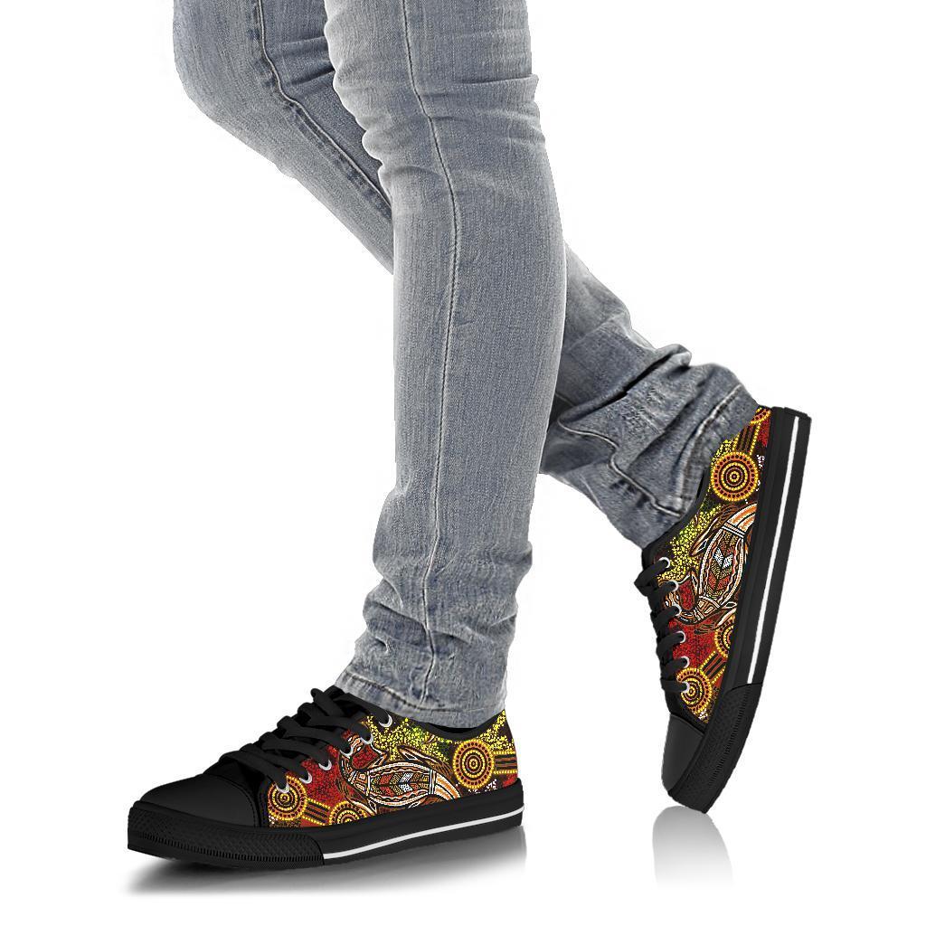 aboriginal-low-top-shoe-kangaroo-and-lizard-dot-painting-art-bn18