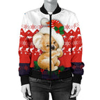 christmas-bomber-jacket-koala-jacket-kangaroo-symbol-snowflakes-women