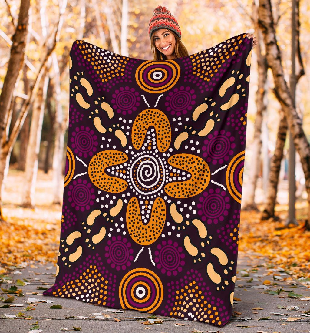 aboriginal-premium-blanket-flowers-dot-panting-art