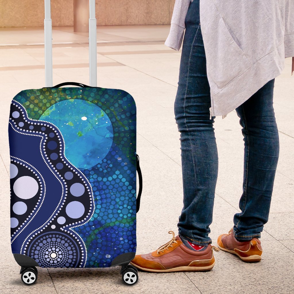 aboriginal-luggage-covers-australia-indigenous-flag-circle-dot-painting-art-blue