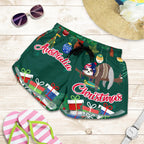 Christmas Women's Shorts Green - Merry Christmas - Vibe Hoodie