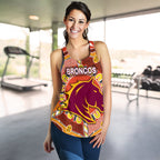 Brisbane Women Racerback Tank Broncos Indigenous Warm Vibes - Vibe Hoodie