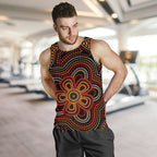 aboriginal-mens-tank-top-aboriginal-dot-painting-flowers-style-ver02