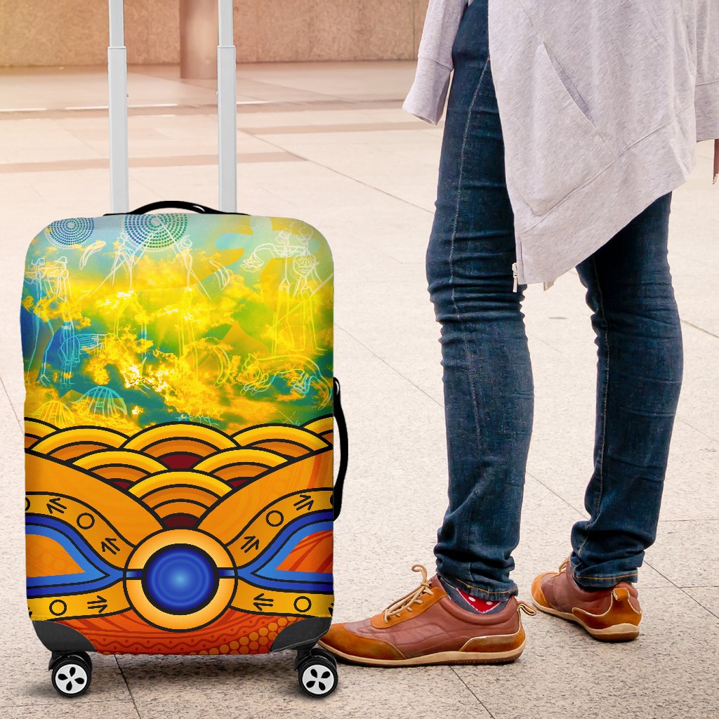 aboriginal-luggage-covers-australia-kangaroo-sky