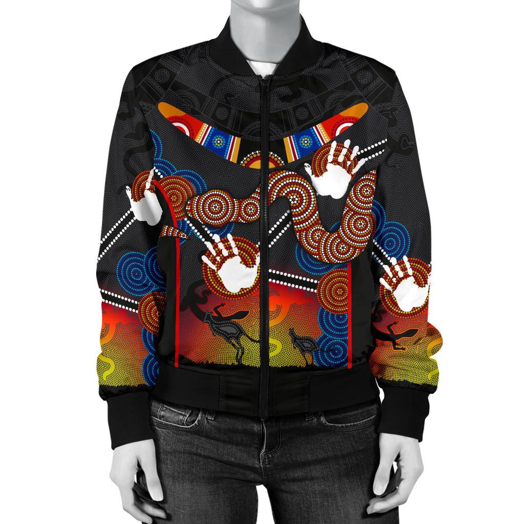aboriginal-womens-bomber-jacket-australian-boomerang-and-snake-indigenous-art