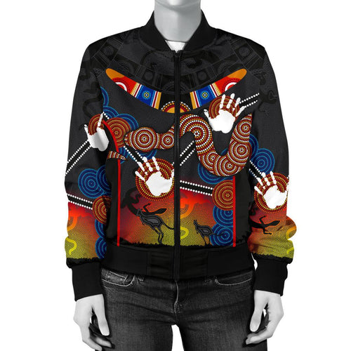 aboriginal-womens-bomber-jacket-australian-boomerang-and-snake-indigenous-art