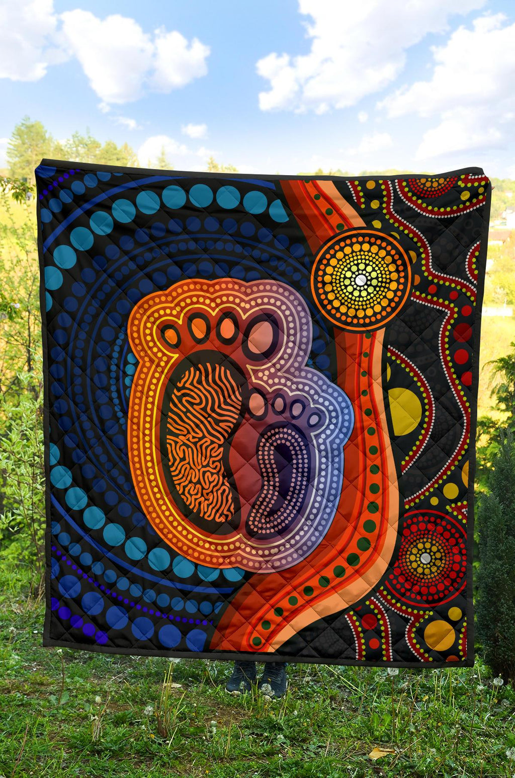 1st-australia-premium-quilt-aboriginal-mother-and-son-foot
