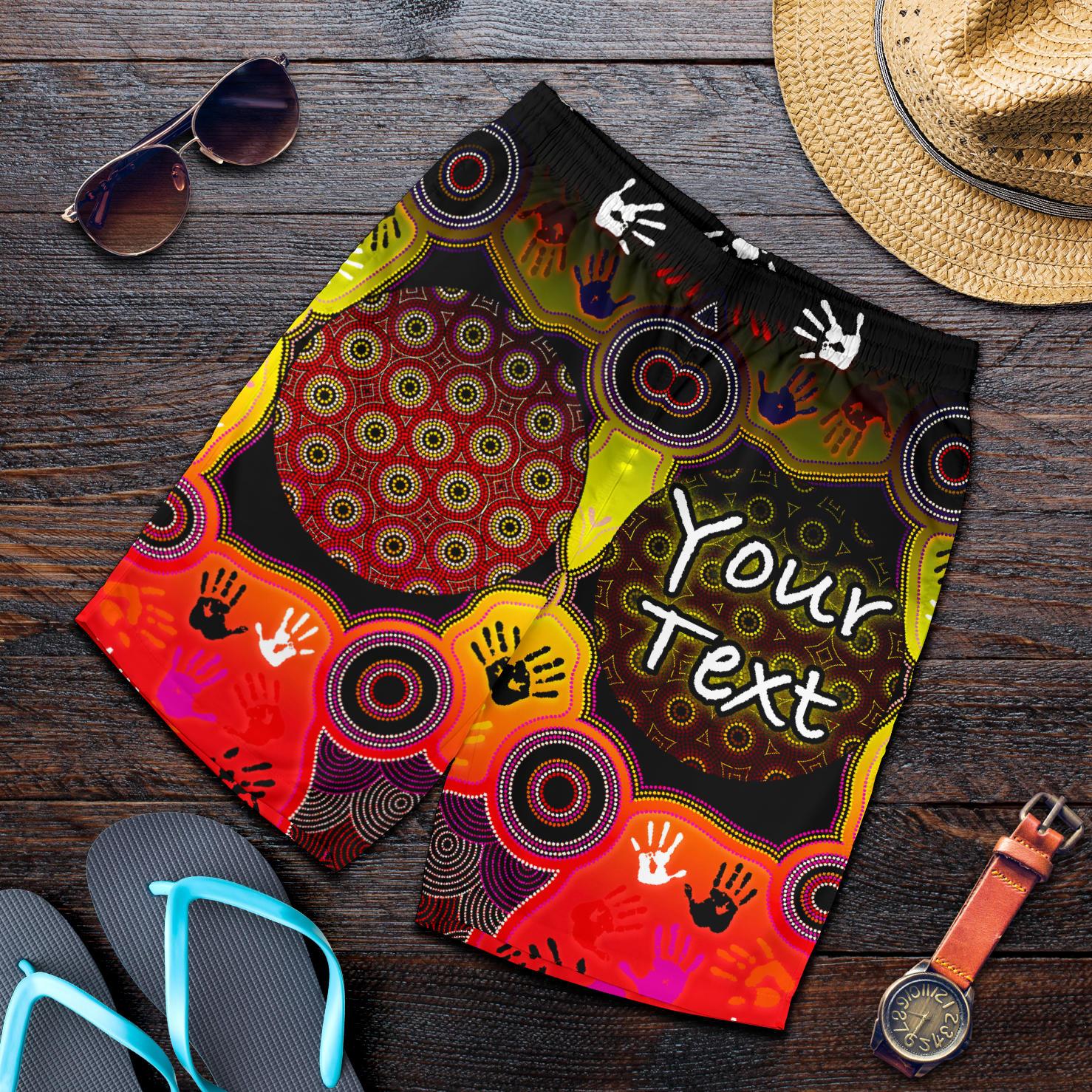 custom-aboriginal-mens-shorts-indigenous-circle-dot-painting-hand-art