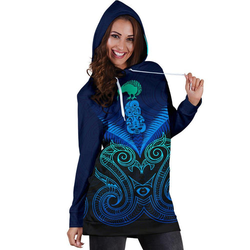 maori-manaia-new-zealand-hoodie-dress-blue