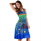 Women's Dress - Torres Strait Symbol With Aboriginal Patterns - Vibe Hoodie