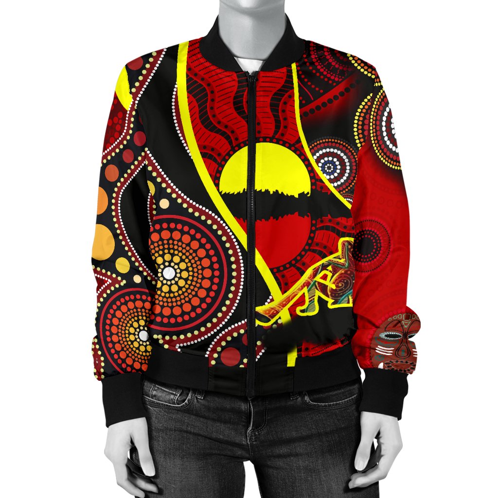 bomber-jacket-australia-aboriginal-dots-with-didgeridoo