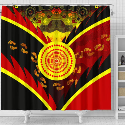 aboriginal-shower-curtain-indigenous-flag-with-footprint-hand-art